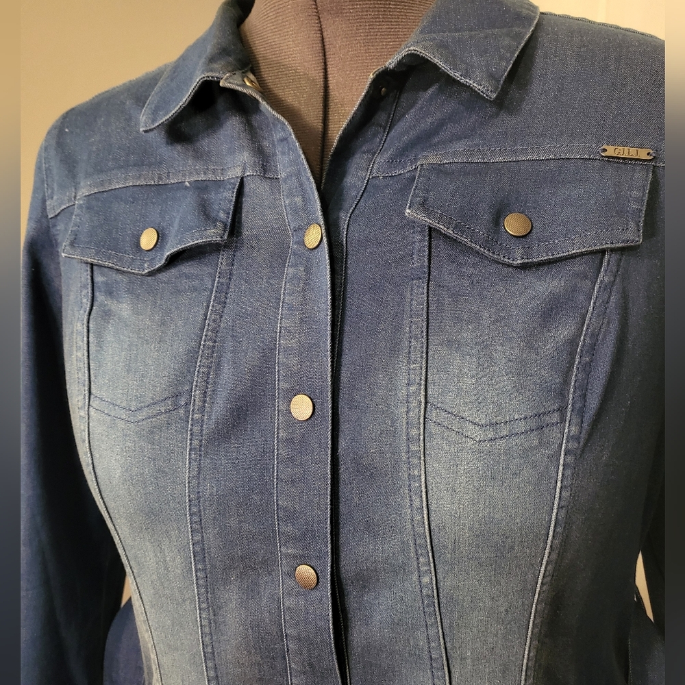 G.I.L.I Button Front Denim Dress 16 - Picture 3 of 4